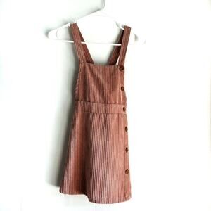 Art Class Corduroy Overall Dress Pink Blush